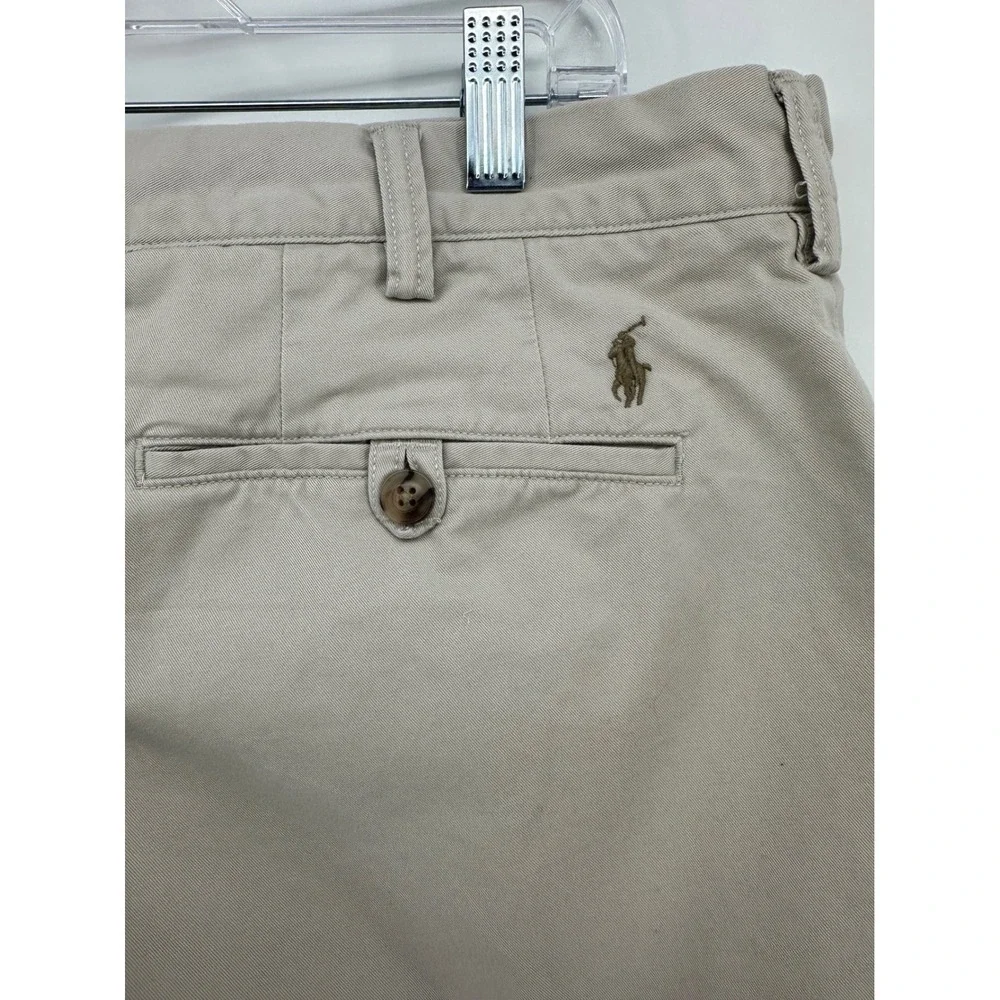 Polo Ralph Lauren Mens 38x30 Khaki Tan Stretch Straight Fit Chino Pants Cotton